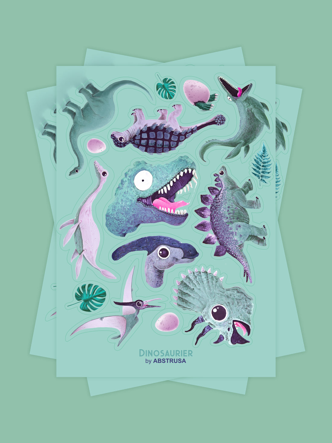 Dinosaurier — A5 Stickerset – Stranded Things