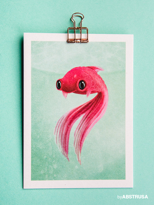 Fisch Geburtstag Postkarte Grußkarte
