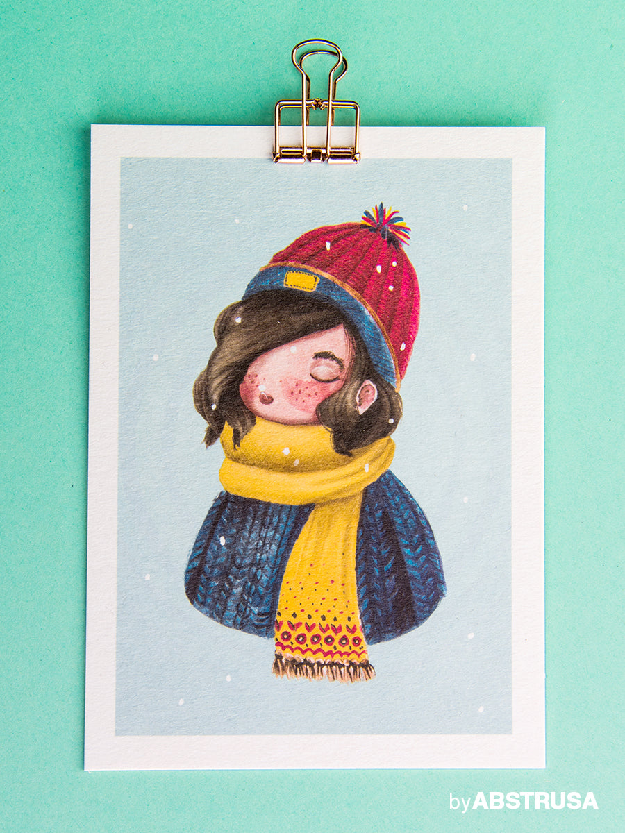 Schneeflocken Postkarte