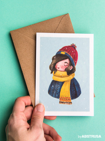 Schneeflöckchen — A6 Postkarte