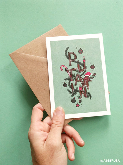 Putain Weihnachten — A6 Postkarte